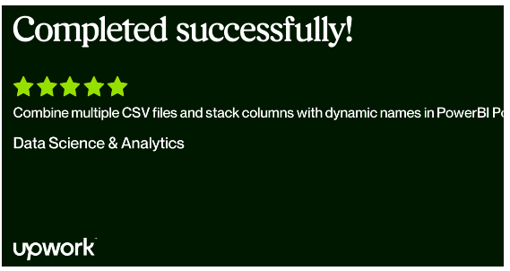 combined CSV files and stack columns in power bi
