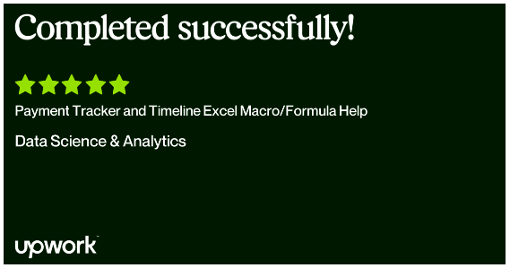 excel macro help and payment tracker development