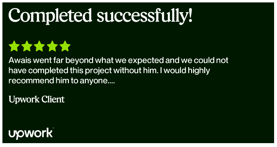 we couldn't have completed our project without awais